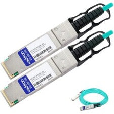 AddOn MSA and TAA Compliant 25GBase-AOC SFP28 Active Optical Cable (850nm, MMF, 15m) - SFP-28G-AOC15M-AO