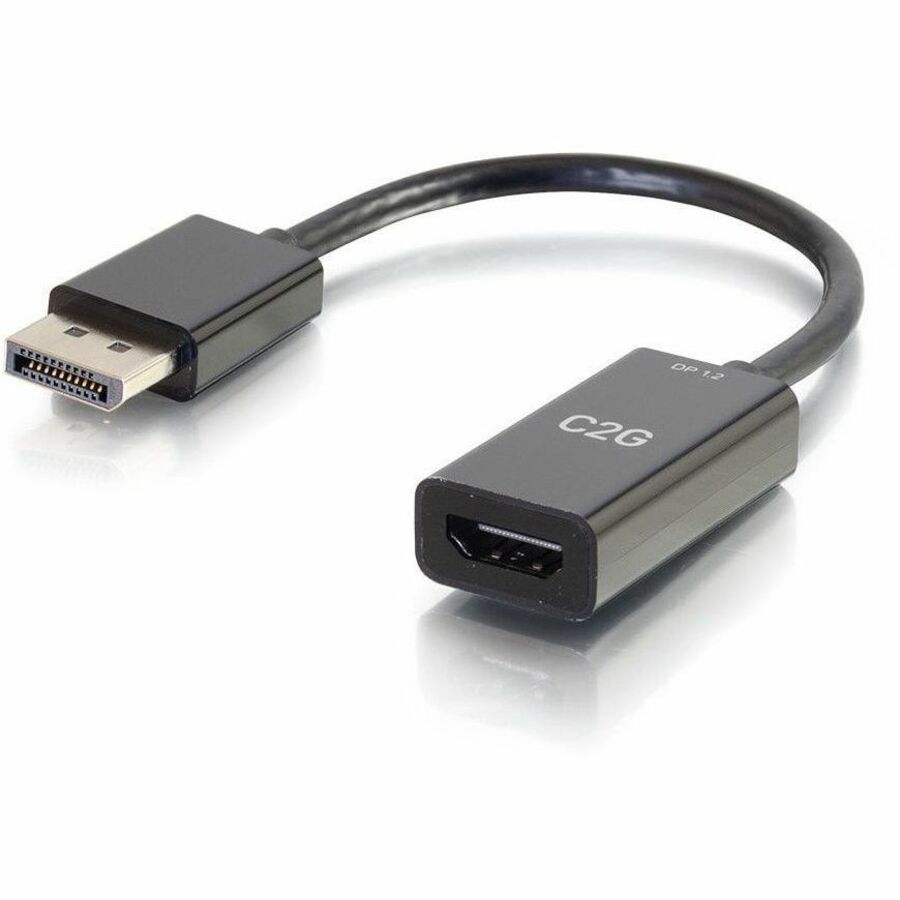 C2G 8in DisplayPort to HDMI Adapter - DP to HDMI Adapter - DisplayPort 1.2a HDMI 1.4b - 4K 30Hz - M/F - 54431