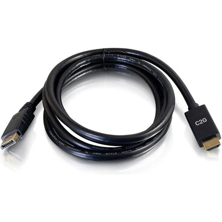 C2G 3ft DisplayPort to HDMI Cable - DP to HDMI Adapter Cable - DisplayPort 1.2a HDMI 1.4b - 4K 30Hz - M/M - 54432