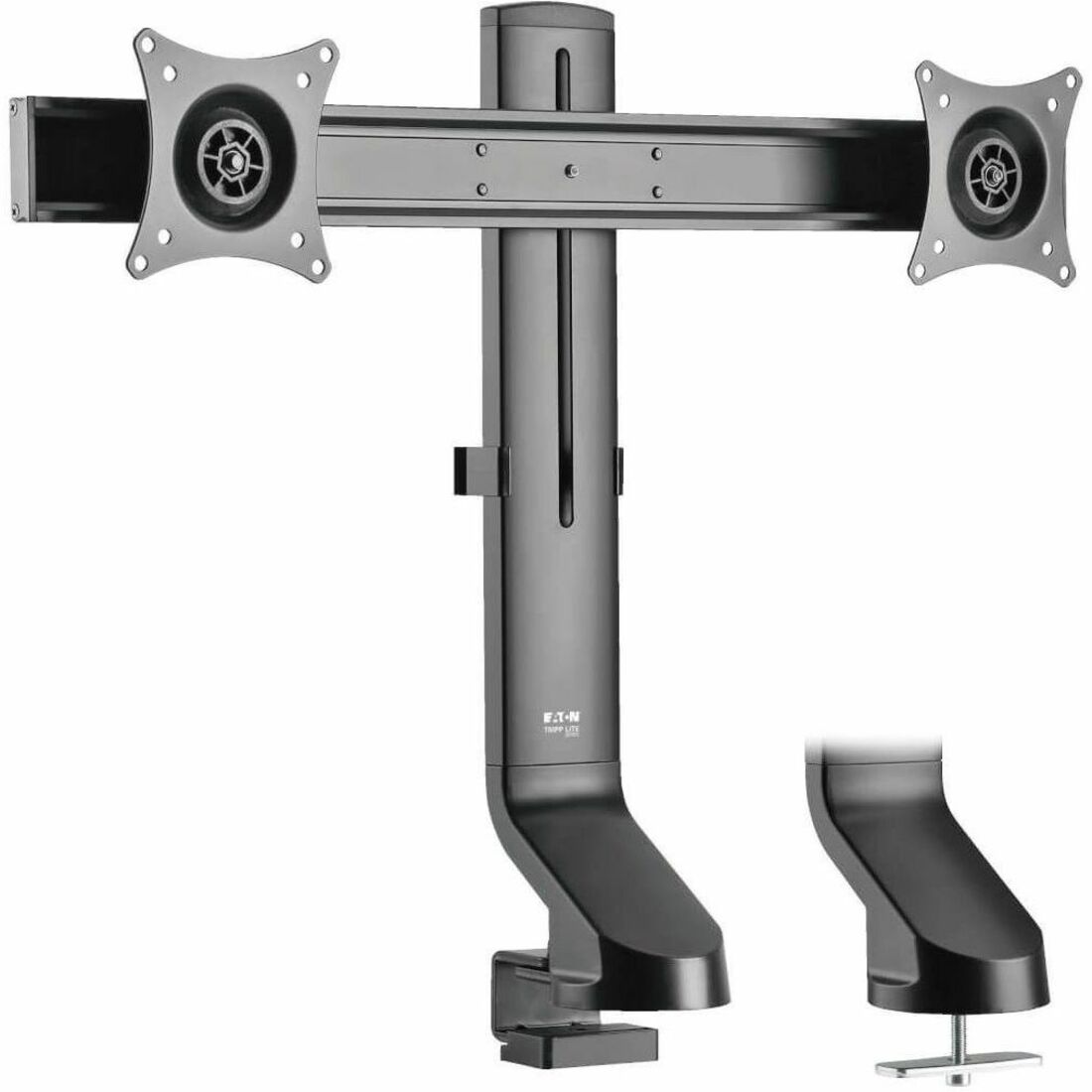 Tripp Lite by Eaton Dual-Display Monitor Arm with Desk Clamp and Grommet - Height Adjustable 17" to 27" Monitors - DDR1727DC