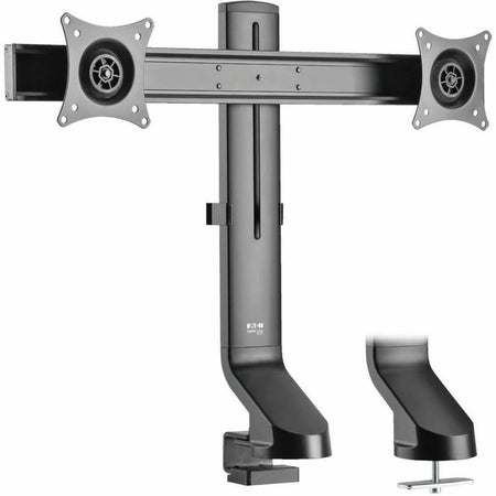 Tripp Lite by Eaton Dual-Display Monitor Arm with Desk Clamp and Grommet - Height Adjustable 17" to 27" Monitors - DDR1727DC