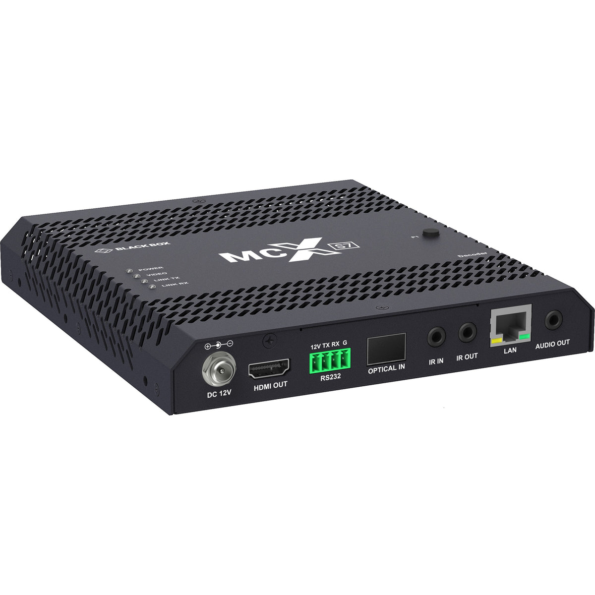 Black Box MCX S7 4K60 Network AV Decoder - HDCP 2.2, HDMI 2.0, 10-GbE Fiber - MCX-S7-FO-DEC