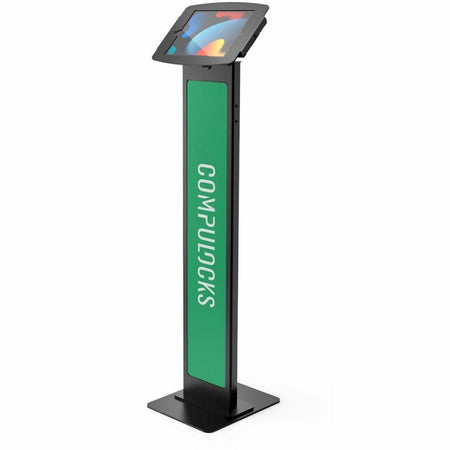 Compulocks iPad 10.2" Space Enclosure Brandable Floor Stand Black - 140B102IPDSB