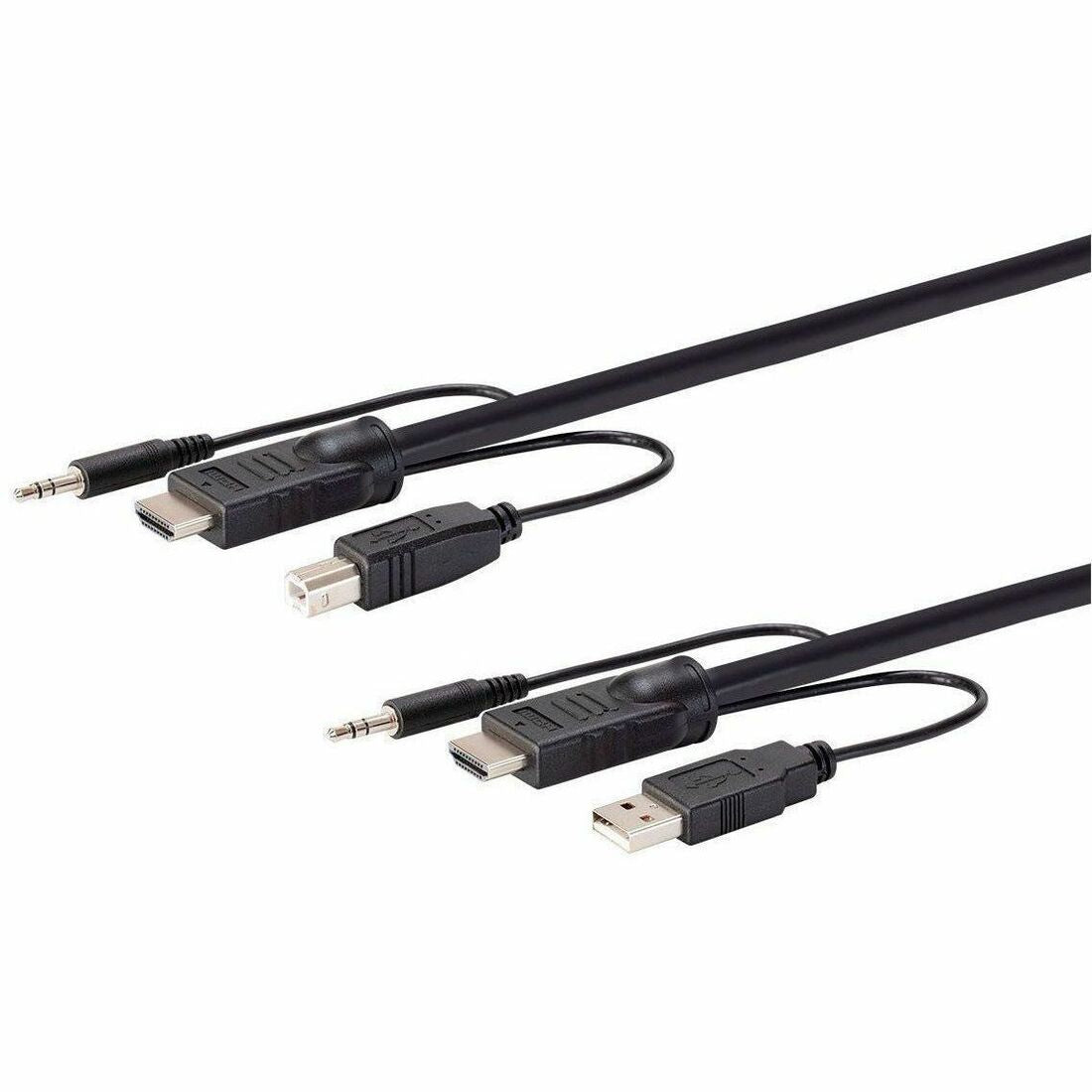 Monoprice Switch Series HDMI USB 3.5mm Audio Combo Cable for KVM Switches 1.5ft - 36646