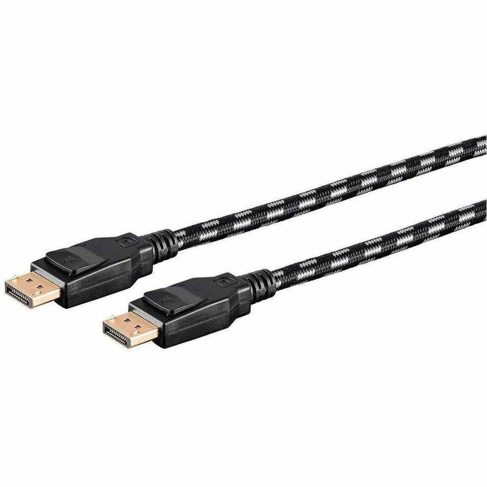 Monoprice Braided DisplayPort 1.4 Cable, 10ft, Gray - 37921