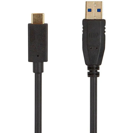 Monoprice Select USB 3.0 Type-C to Type-A Cable, 6ft, Black - 38610