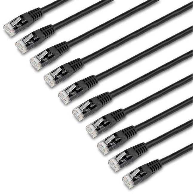 StarTech.com 6 ft. CAT6 Ethernet cable - 10 Pack - ETL Verified - Black CAT6 Patch Cord - Molded RJ45 Connectors - 24 AWG - UTP - C6PATCH6BK10PK