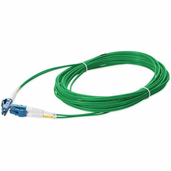 AddOn 4m LC (Male) to LC (Male) Green OS2 Duplex Fiber OFNR (Riser-Rated) Patch Cable - ADD-LC-LC-4M9SMF-GN