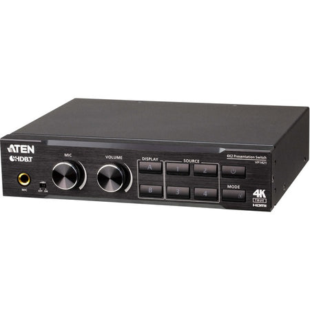 ATEN 4 x 2 True 4K Presentation Matrix Switch with Scaling, DSP, and HDBaseT-Lite - VP1421