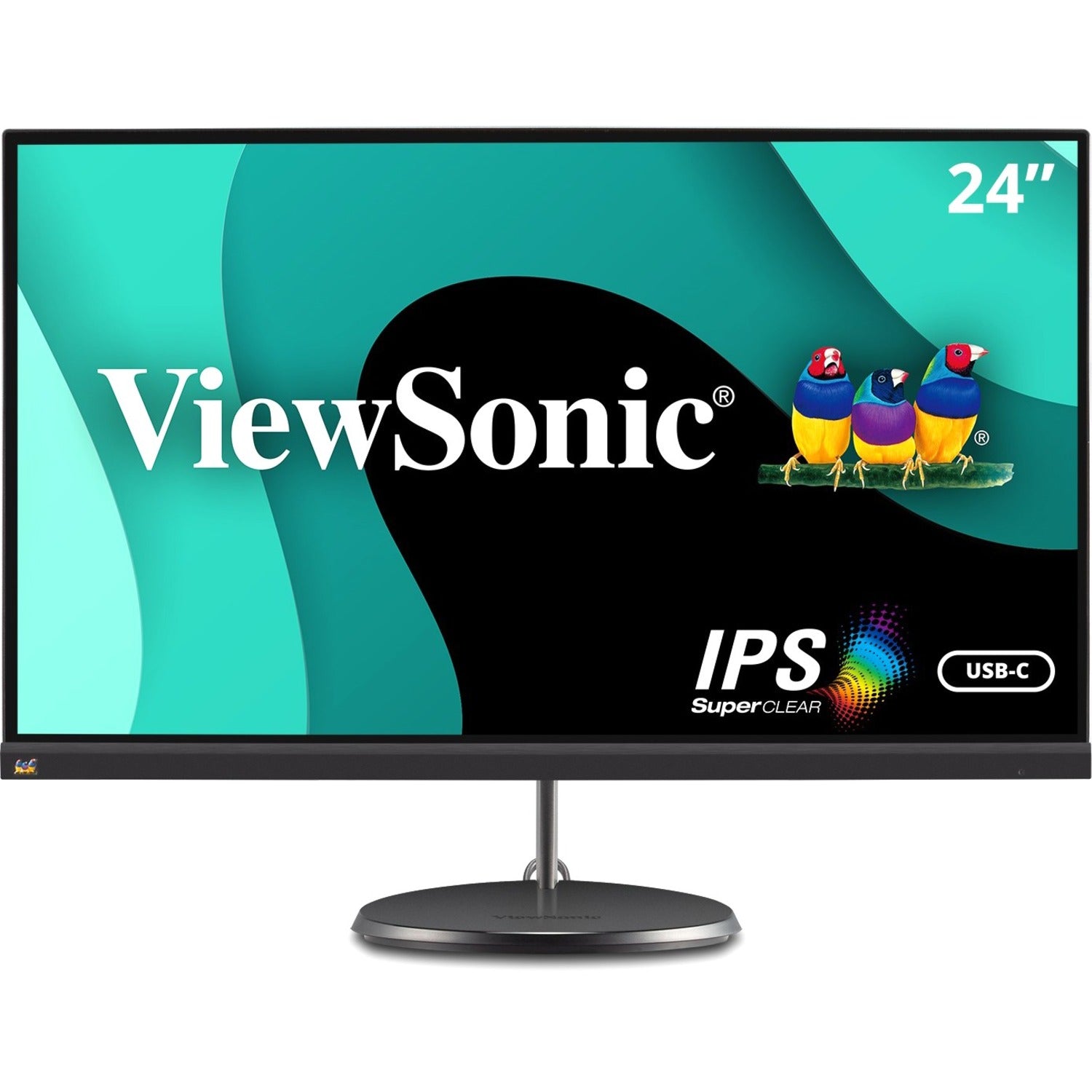 ViewSonic VX2485-MHU 24 Inch 1080p IPS Monitor with USB C 3.2 and FreeSync for Home and Office - VX2485-MHU