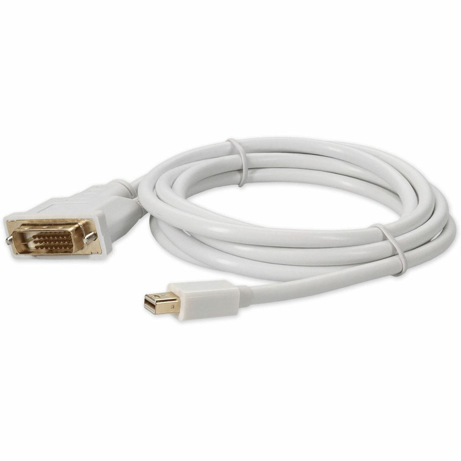 AddOn 6ft Mini-DisplayPort Male to DVI-D Male Adapter Cable White - MDP2DVIDMM6W