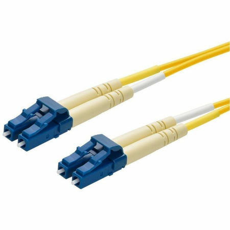 Monoprice Single-Mode Fiber Optic Cable - LC-LC UL 2mm 9/125 OFNR Duplex Yellow 2m - 38450