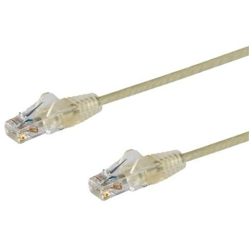 StarTech.com 0.5 m CAT6 Cable - Slim CAT6 Patch Cord - Grey - Snagless RJ45 Connectors - Gigabit Ethernet Cable - 28 AWG (N6PAT50CMGRS) - N6PAT50CMGRS