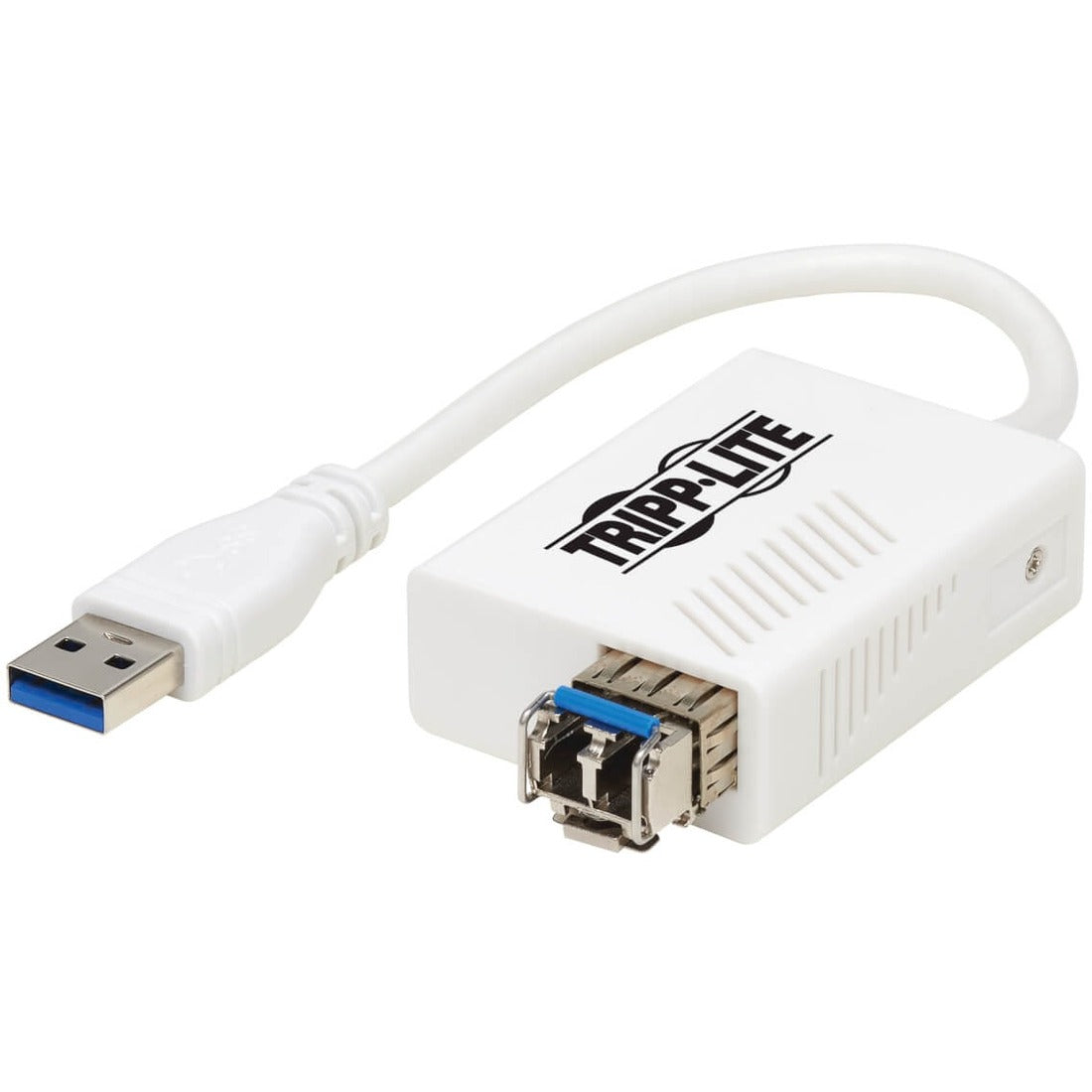 Tripp Lite by Eaton USB 3.0 Singlemode Fiber Optic Transceiver Ethernet Adapter, 10/100/1000 Mbps, 1310nm, 5km, LC - U336-SMF-1G-LC