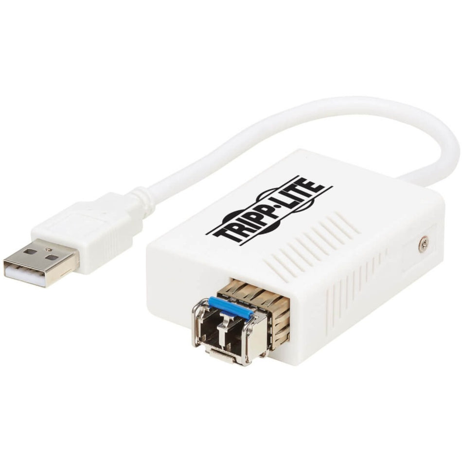 Tripp Lite by Eaton USB 2.0 Ethernet NIC Adapter - 10/100 Mbps, 100Base-FX, LC, Multimode Fiber, White - U236-MMF-LC