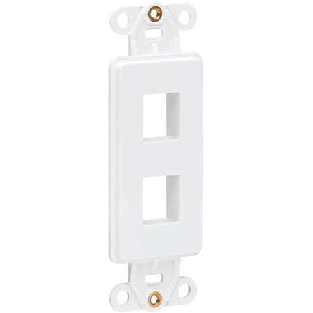 Tripp Lite by Eaton Center Plate Insert Decora Vertical 2-Port for A/V VoIP Ethernet - N042D-002V-WH