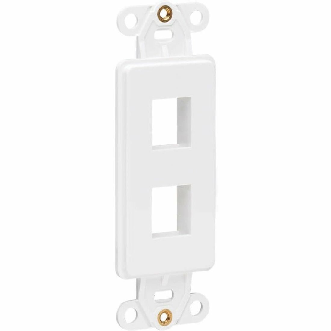 Eaton Tripp Lite Series Center Plate Insert, Decora Style - Vertical, 2 Ports, TAA - N042D-002V-WH