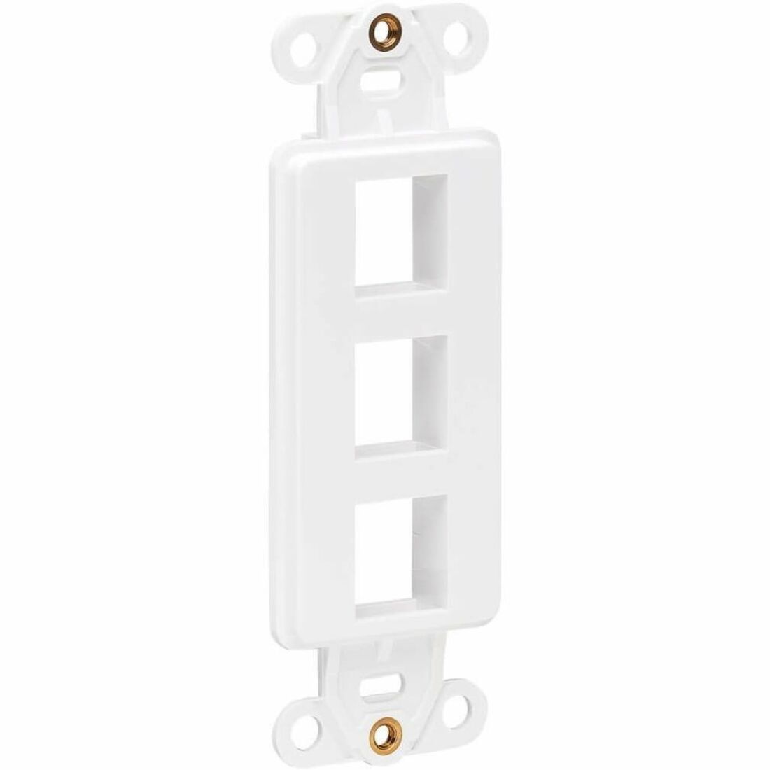 Eaton Tripp Lite Series Center Plate Insert, Decora Style - Vertical, 3 Ports, TAA - N042D-003V-WH