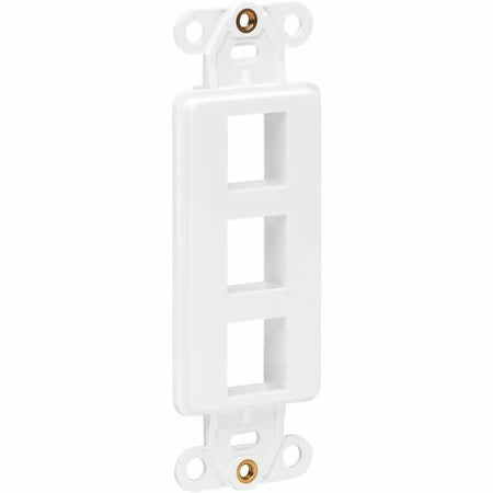 Eaton Tripp Lite Series Center Plate Insert, Decora Style - Vertical, 3 Ports, TAA - N042D-003V-WH