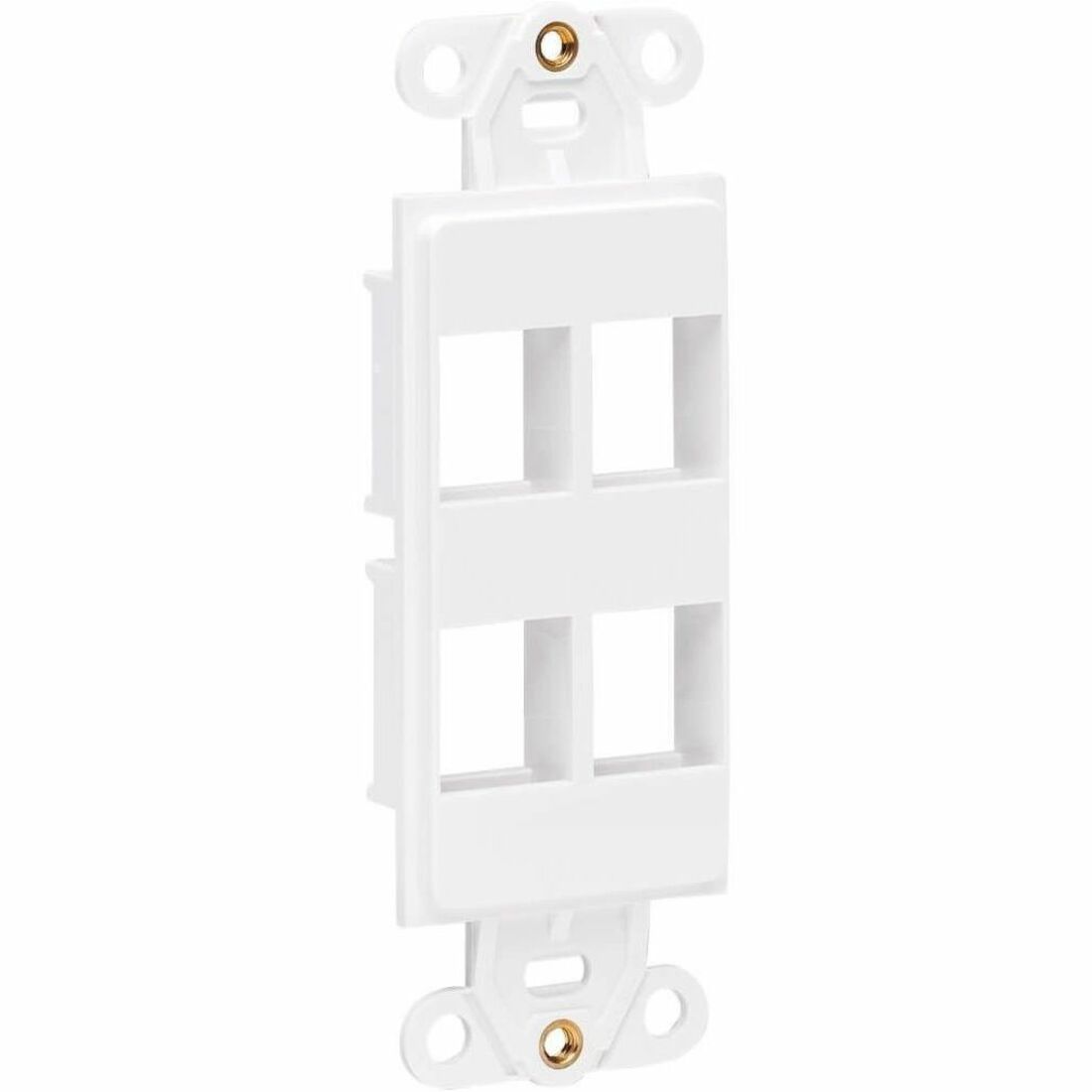 Eaton Tripp Lite Series Center Plate Insert, Decora Style - Vertical, 4 Ports, TAA - N042D-004V-WH