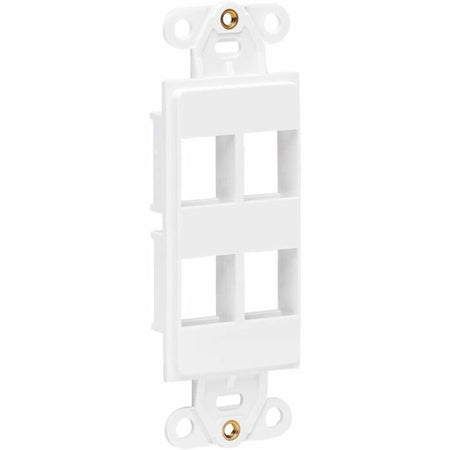 Eaton Tripp Lite Series Center Plate Insert, Decora Style - Vertical, 4 Ports, TAA - N042D-004V-WH