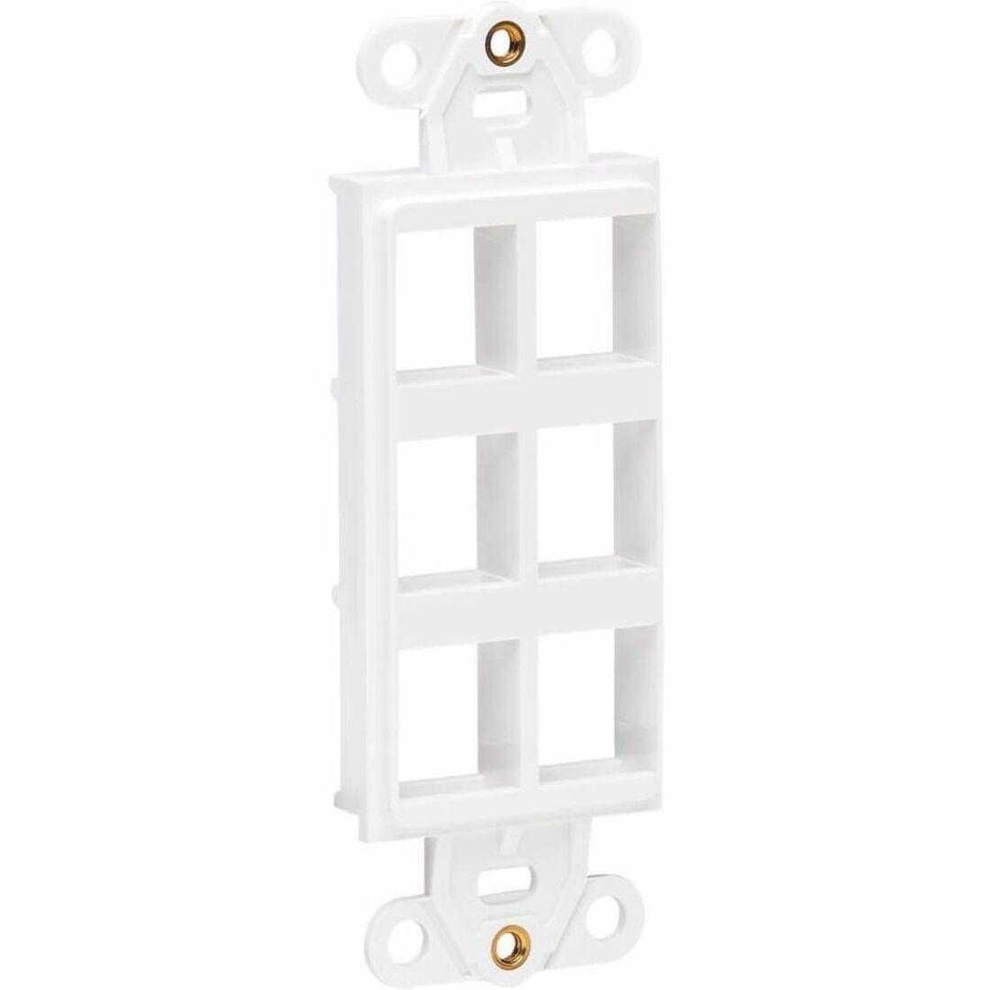 Eaton Tripp Lite Series Center Plate Insert, Decora Style - Vertical, 6 Ports, TAA - N042D-006V-WH