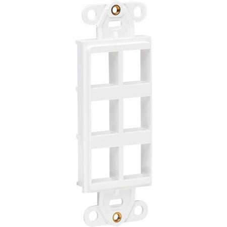 Eaton Tripp Lite Series Center Plate Insert, Decora Style - Vertical, 6 Ports, TAA - N042D-006V-WH