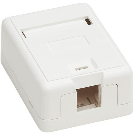 Tripp Lite by Eaton Surface-Mount Box for Keystone Jack 1-Port Wall Celling White - N082-001-WH