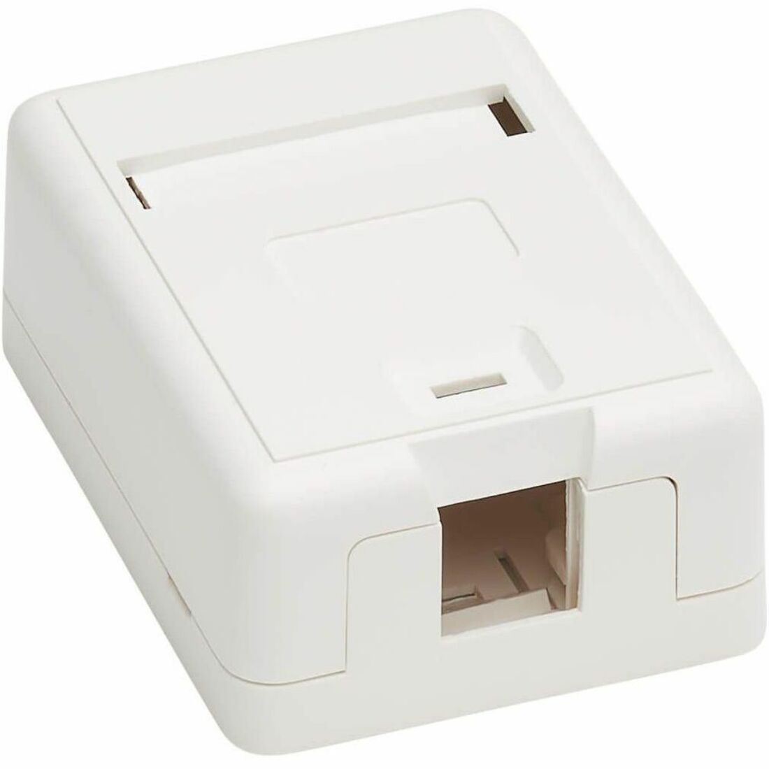Tripp Lite by Eaton Surface-Mount Box for Keystone Jack 1-Port Wall Celling White - N082-001-WH