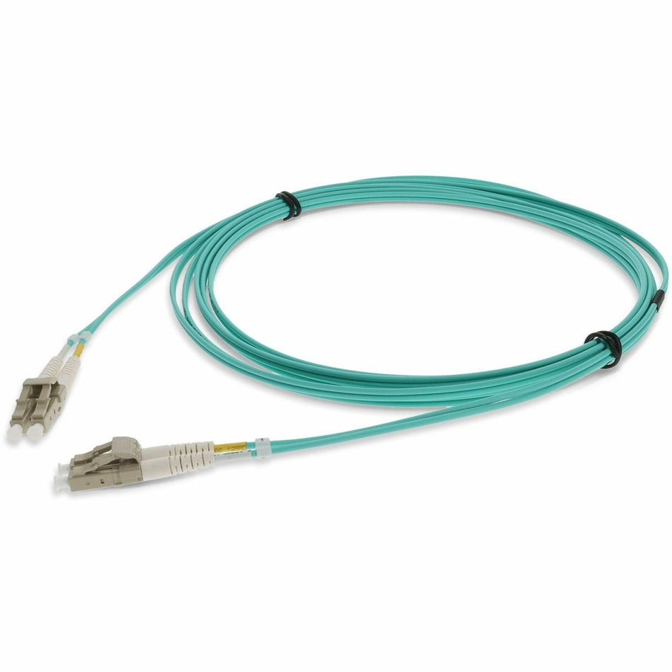 AddOn 2m LC to LC Aqua OM4 Duplex LSZH Fiber Patch Cable - ADD-LC-LC-2M5OM4LZ