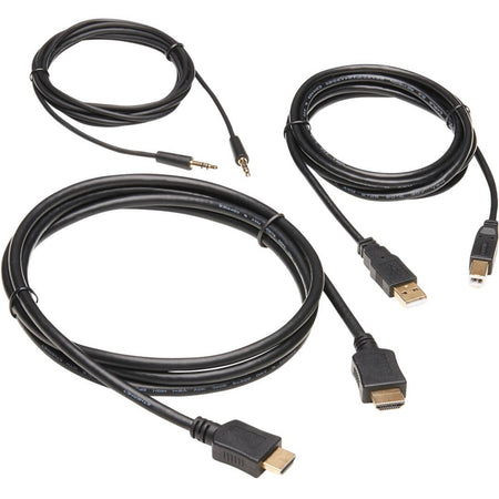 Eaton Tripp Lite Series HDMI KVM Cable Kit - 4K HDMI, USB 2.0, 3.5 mm Audio (M/M), Black, 6 ft. (1.83 m) - P782-006-HA