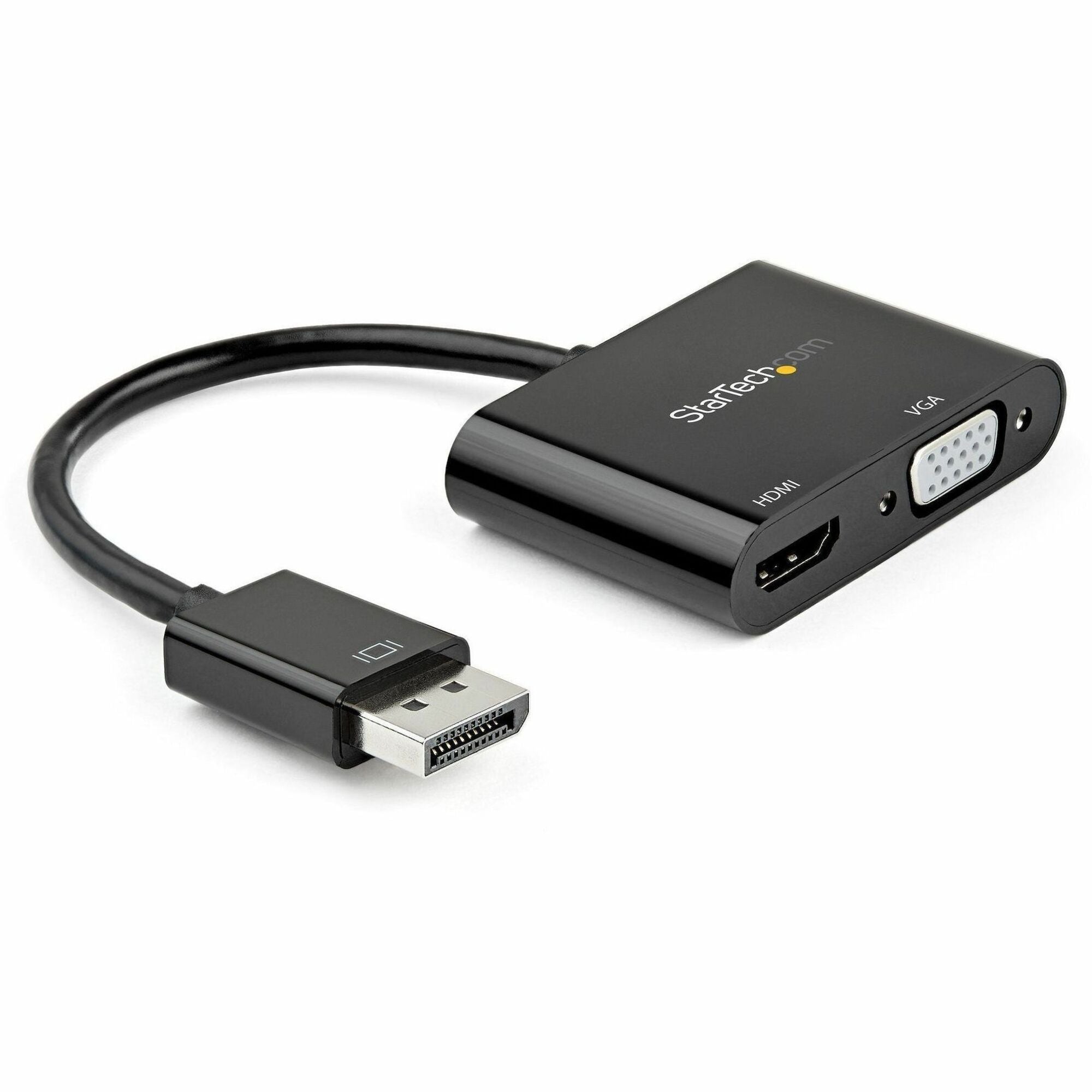 StarTech.com DisplayPort to HDMI VGA Adapter - DP 1.2 HBR2 to HDMI 2.0 4K 60Hz or VGA Monitor Converter - Digital Video Display Adapter - DP2VGAHD20