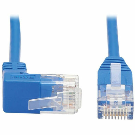 Eaton Tripp Lite Series Up-Angle Cat6 Gigabit Molded Slim UTP Ethernet Cable (RJ45 Right-Angle Up M to RJ45 M), Blue, 10 ft. (3.05 m) - N204-S10-BL-UP