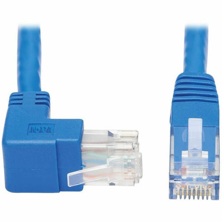 Eaton Tripp Lite Series Up-Angle Cat6 Gigabit Molded UTP Ethernet Cable (RJ45 Right-Angle Up M to RJ45 M), Blue, 15 ft. (4.57 m) - N204-015-BL-UP