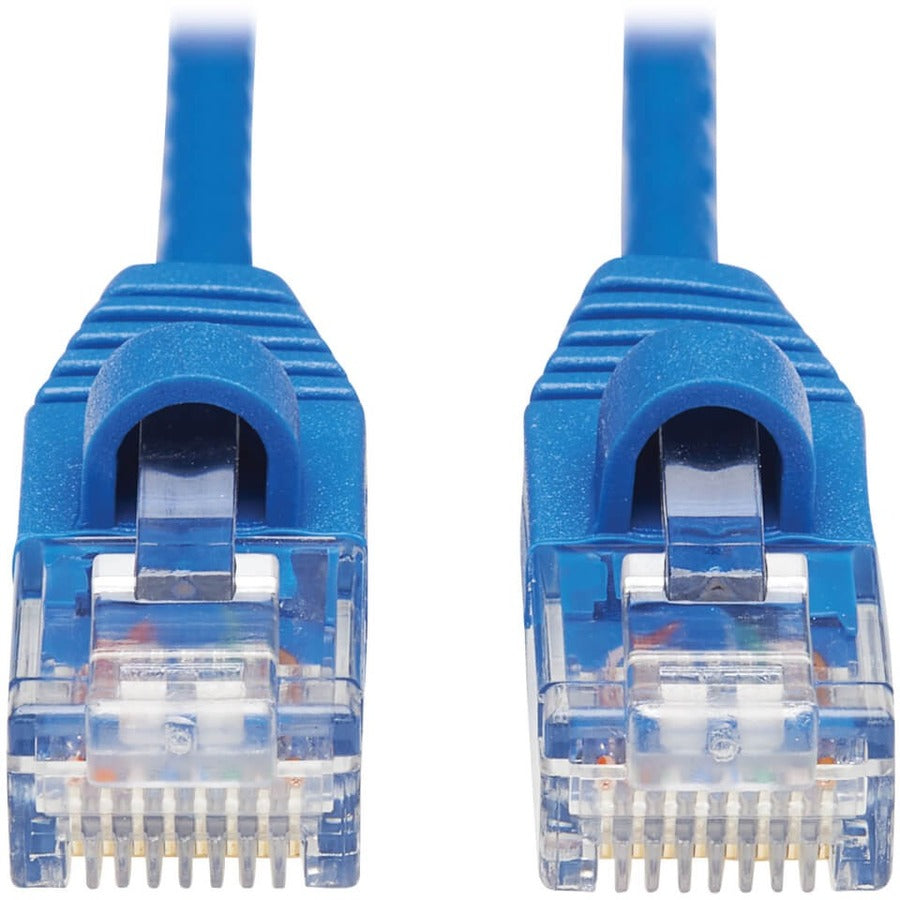Eaton Tripp Lite Series Cat6a 10G Snagless Molded Slim UTP Ethernet Cable (RJ45 M/M), Blue, 15 ft. (4.57 m) - N261-S15-BL