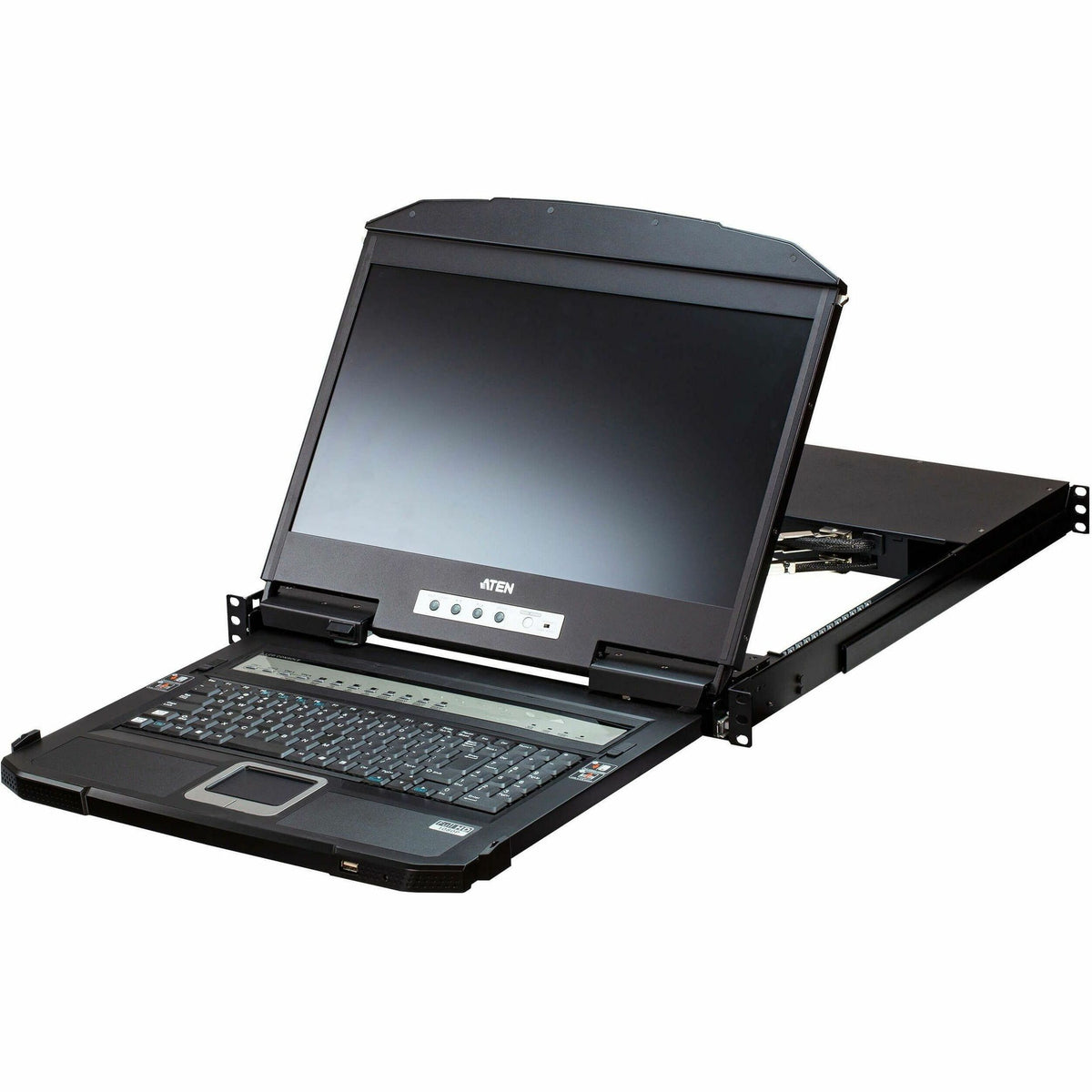ATEN 4-Port USB HDMI Multi-View Dual Rail WideScreen LCD KVM Switch - CL3884NW