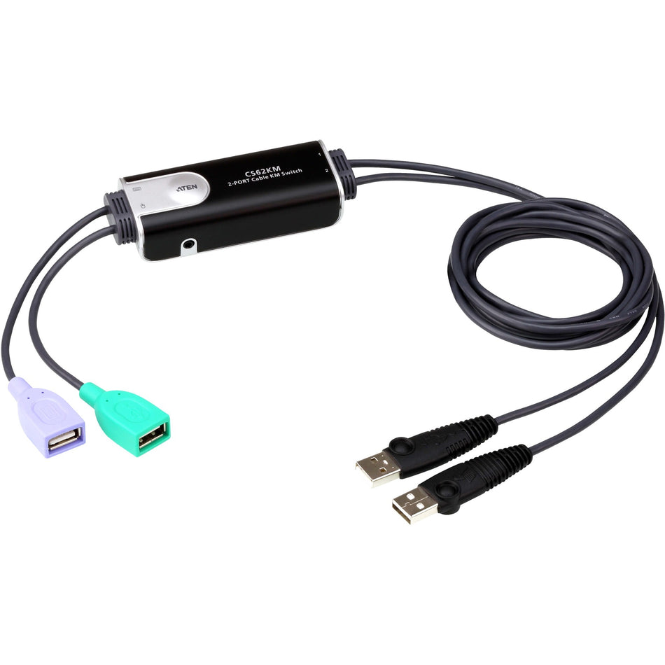 ATEN 2-Port USB Boundless Cable KM Switch - CS62KM