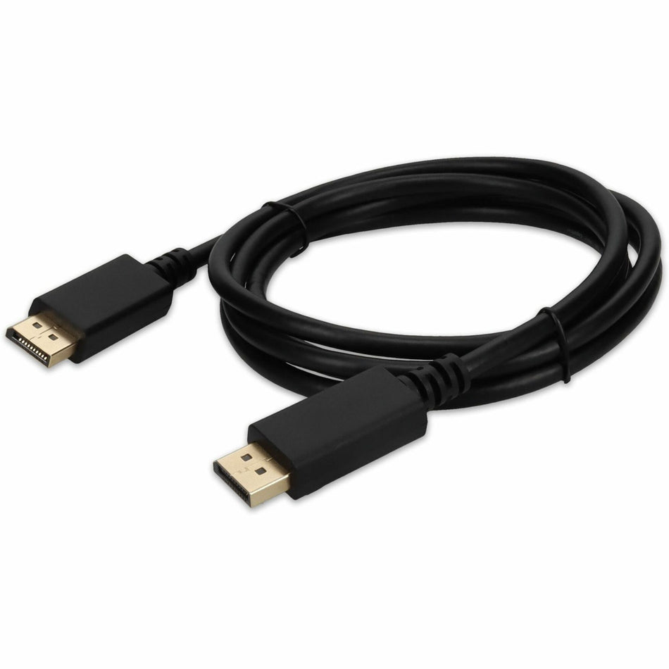 AddOn 6ft DisplayPort Male to DisplayPort Male Black Cable For Resolution Up to 3840x2160 (4K UHD) - DISPLAYPORT14MM6F