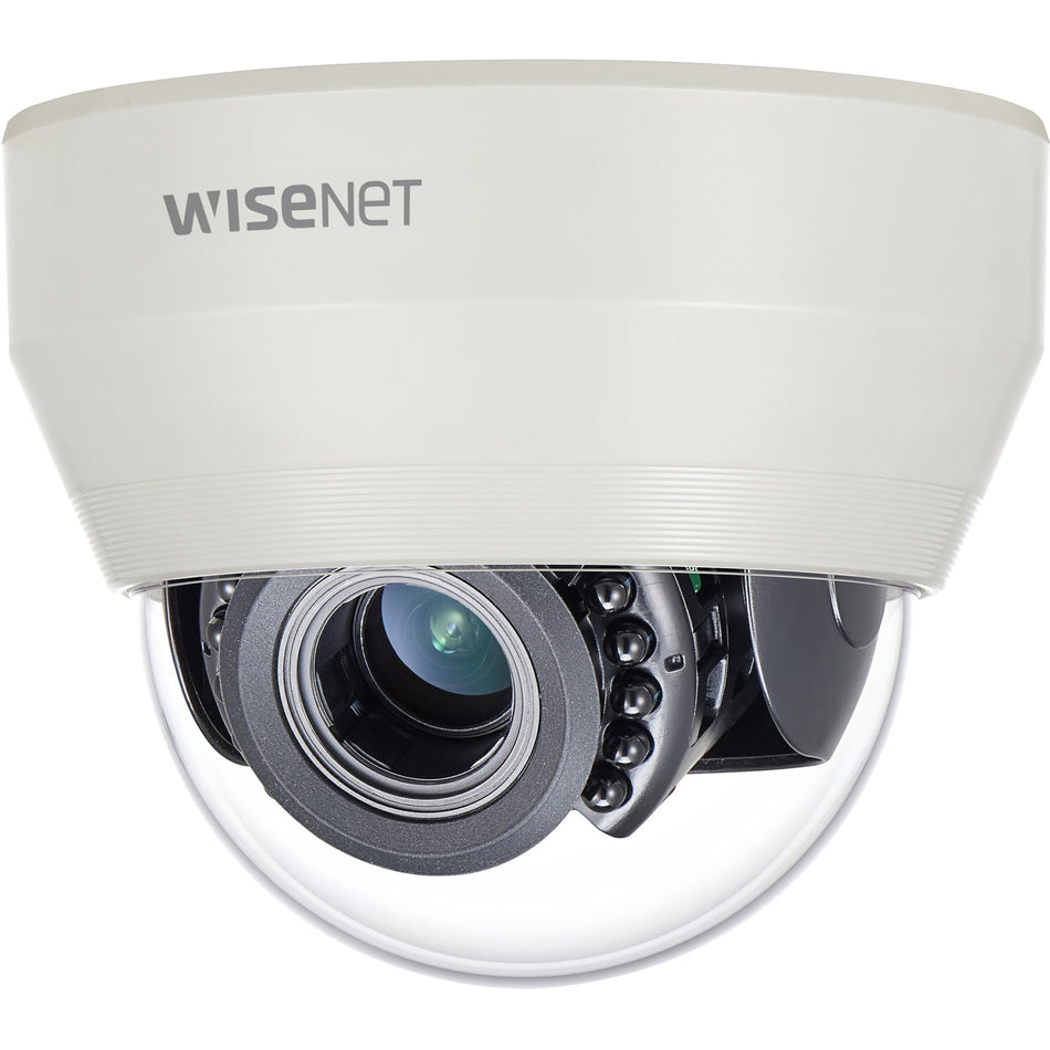 Wisenet HCD-7070R 4 Megapixel Indoor HD Surveillance Camera - Color, Monochrome - Dome - Ivory - HCD-7070RA