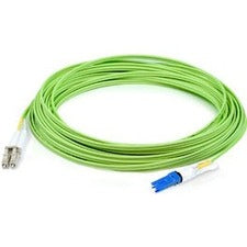 AddOn 15m LC (Male) to CS (Male) Straight Lime Green OM5 Duplex Fiber OFNR (Riser-Rated) Patch Cable - ADD-CS-LC-15M5OM5