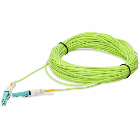 AddOn 15m CS to CS Lime Green OM5 Duplex OFNR (Riser-Rated) Fiber Patch Cable - ADD-CS-CS-15M5OM5