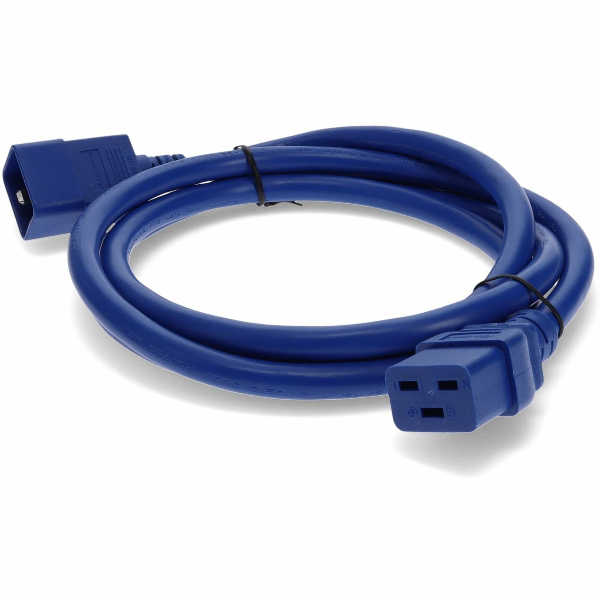 AddOn 10ft C19 Female to C20 Male 12AWG 100-250V at 10A Blue Power Cable - ADD-C192C2012AW10FBE