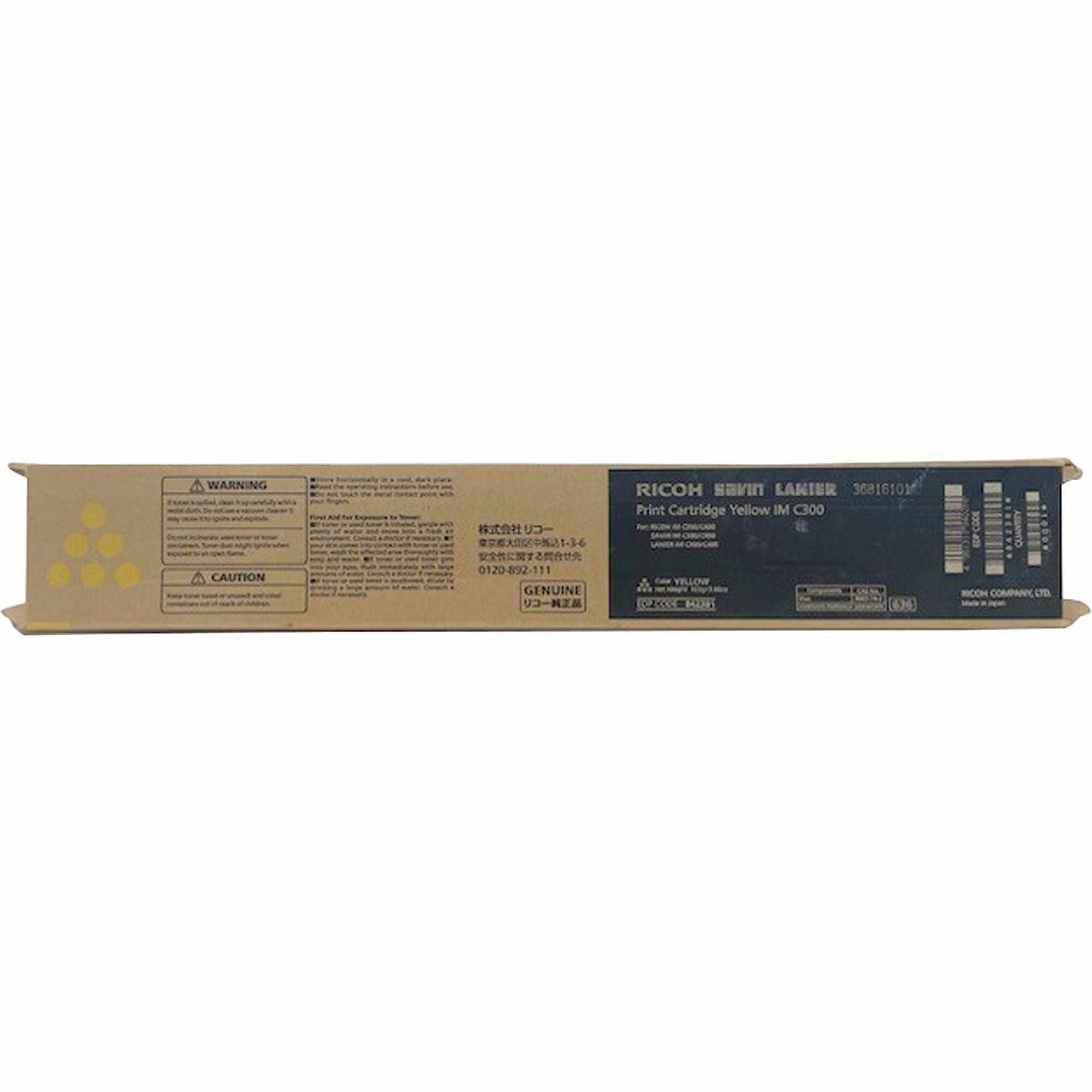 Ricoh Original Laser Toner Cartridge - Yellow - 1 Each - 842381