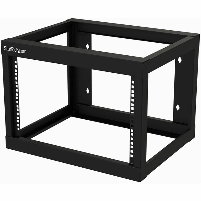 StarTech.com 2-Post 6U Heavy-Duty Wall-Mount Network Rack, 19" Open Frame Server Rack for Computer Equipment, Wall Mount Data Rack - RK619WALLO