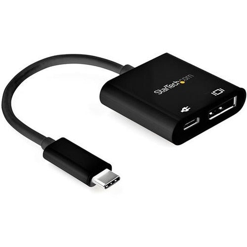 StarTech.com USB C to DisplayPort Adapter with 60W Power Delivery Pass-Through - 8K/4K USB Type-C to DP 1.4 Video Converter w/ Charging - CDP2DP14UCPB