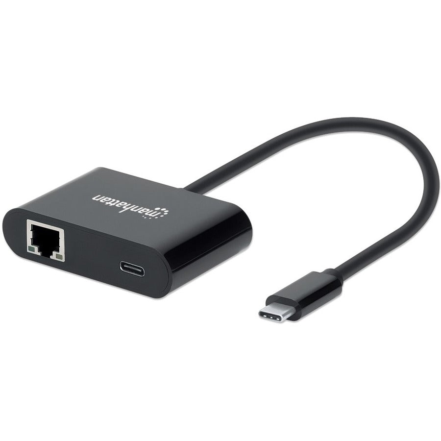 Manhattan USB-C to Gigabit Network Adapter With Power Delivery Port - 153454