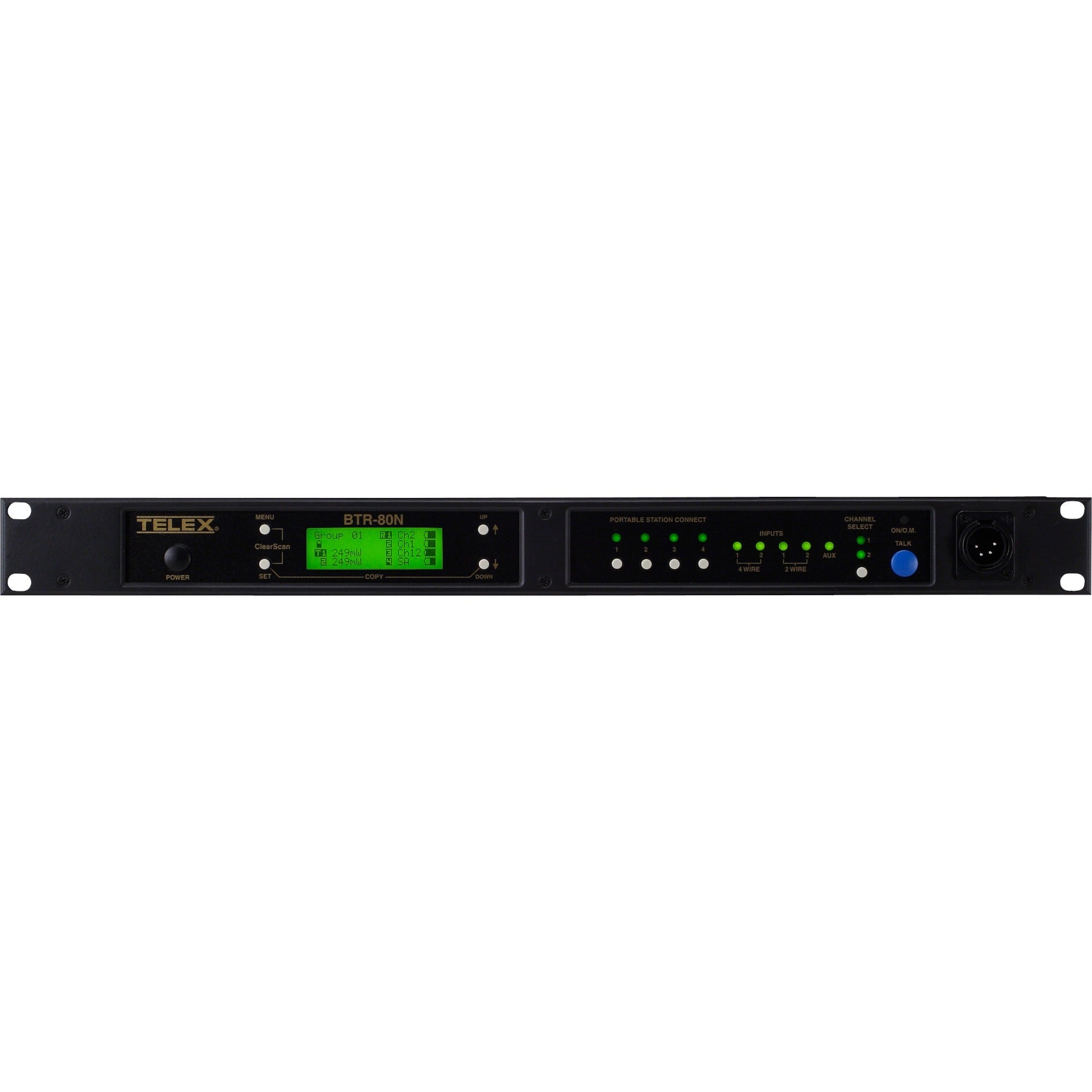 RTS Narrow Band UHF Two-Channel Wireless Synthesized Base Station - BTR-80N-FD