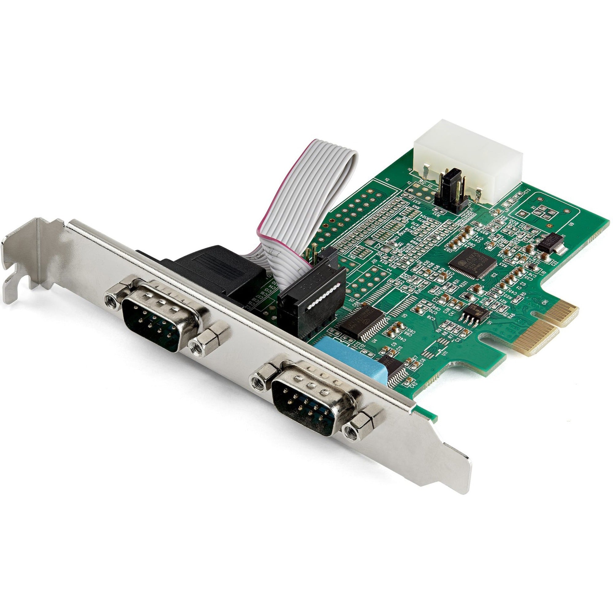 StarTech.com 2-port PCI Express RS232 Serial Adapter Card - PCIe to Dual Serial DB9 RS-232 Controller - 16950 UART - Windows and Linux - PEX2S953