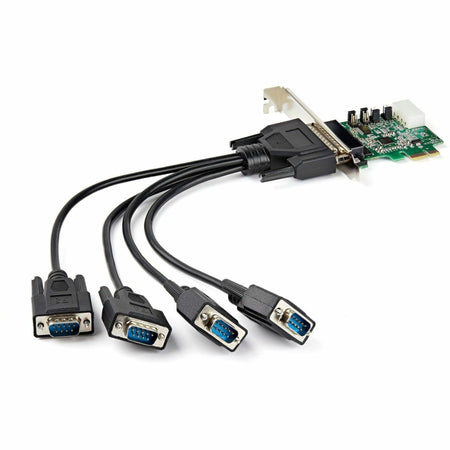 StarTech.com 4-port PCI Express RS232 Serial Adapter Card - PCIe to Serial DB9 RS-232 Controller Card - 16950 UART - Windows/Linux - PEX4S953