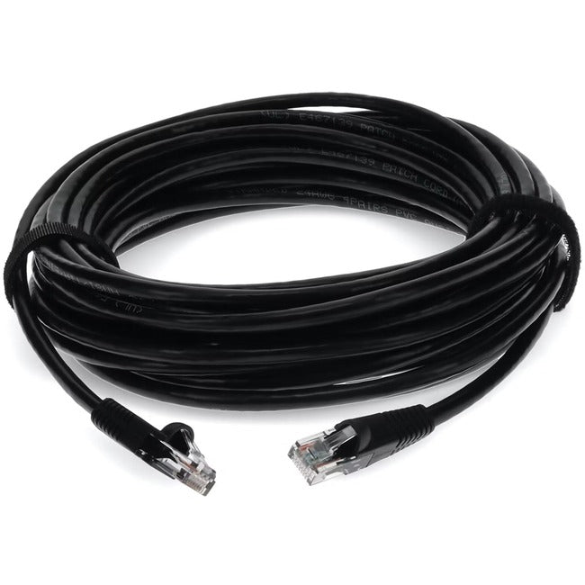 AddOn 20ft RJ-45 (Male) to RJ-45 (Male) Straight Black Cat6 UTP PVC Copper Patch Cable - ADD-20FCAT6-BK